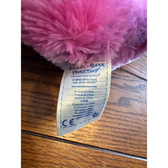 Build-A-Bear Workshop Forever Hearts Tie Dye Teddy Bear 16" Pink Blue Heart Foot - Picture 6 of 10